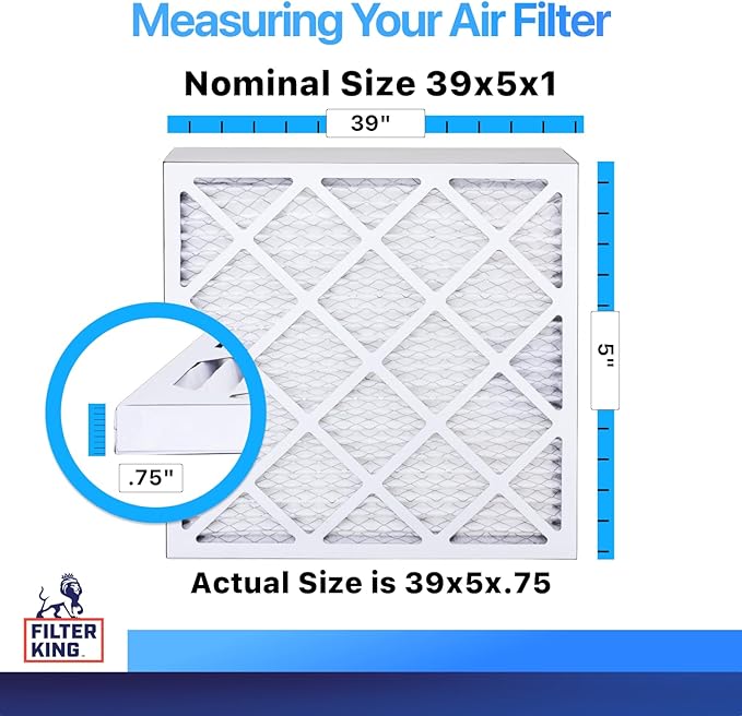Filter King 39x5x1 Air Filter | 4-PACK | MERV 8 HVAC Pleated A/C Furnace - Image 2