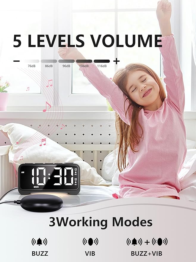Vibrating Alarm Clock for Heavy Sleepers - Image 2