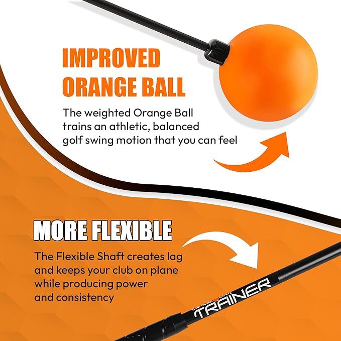 Orange Whip Golf Swing Trainer Aid Patented & Made in USA - Image 3