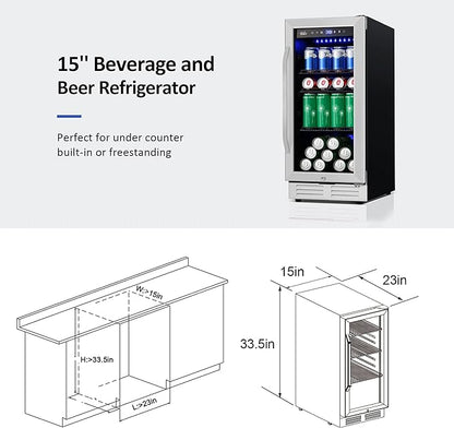 15 Inch Beverage Refrigerator and Cooler - Image 7