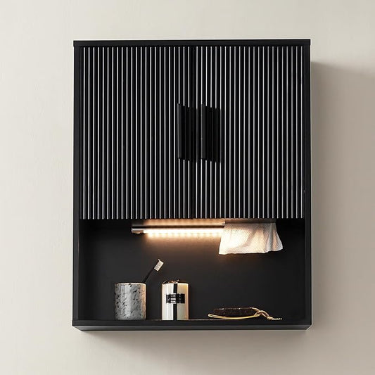 Modern Fluted Bathroom Wall Cabinet by Amellix
