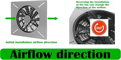 MEOZRI Basement Attic Crawlspace Ventilation Fan window Exhaust Fan Ultra-Thin - Image 6