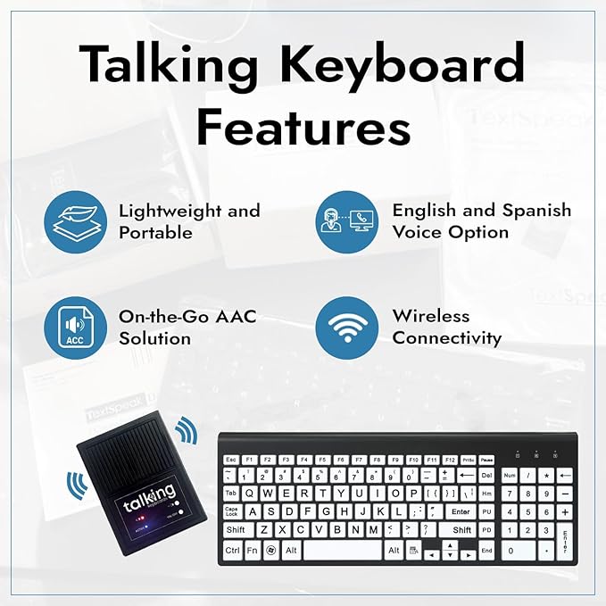 Talking Large Print Keyboard | AAC Communication Device | USB Keyboard - Image 4