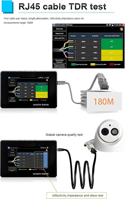 EVERSECU 5 in 1 CCTV Tester Support Up to 4K IP Camera & 720P/1080P/3mp/4mp/5 - Image 7