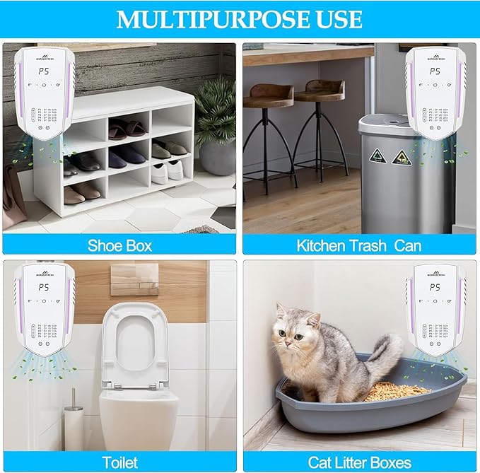 Ozone Odor Eliminator for Strong Odor 99% Cat Litter Deodorizer Dog Poof Odor - Image 6