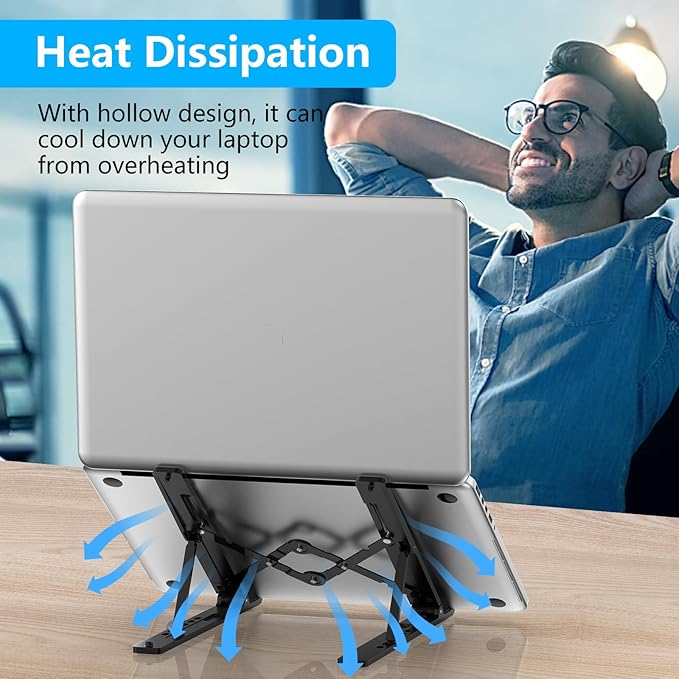 Adjustable Laptop Stand, Portable Laptop Riser - Image 7