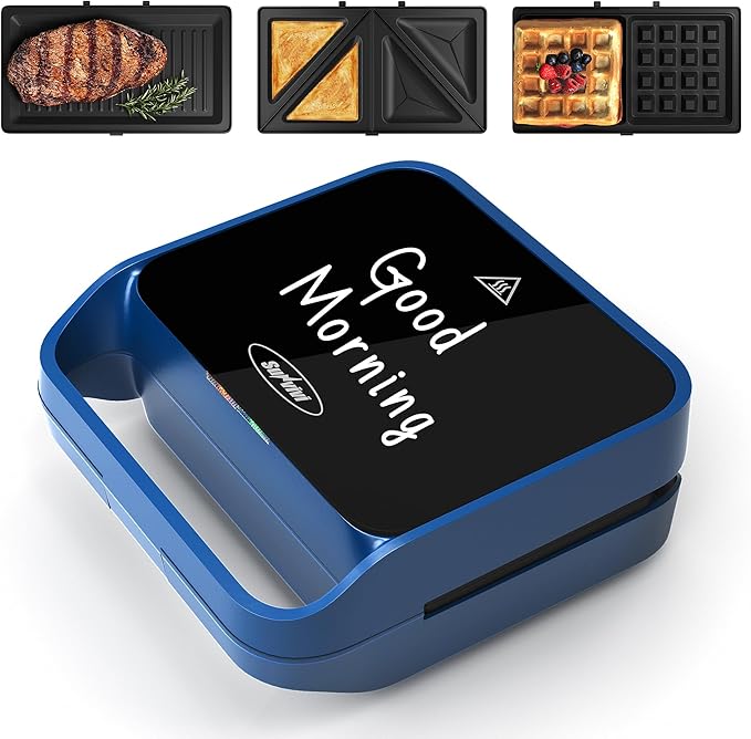 Sunvivi 3 in 1 Sandwich Maker, Electric Waffle Maker - Image 8
