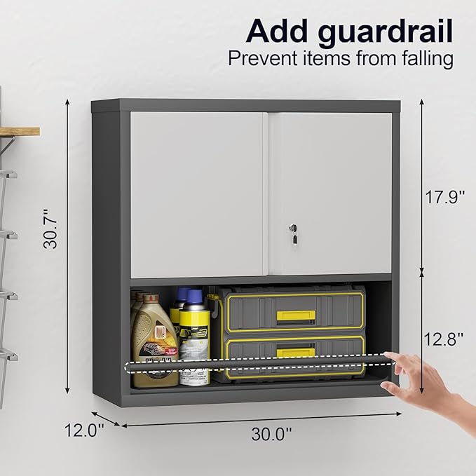 GREATMEET 31" H Metal Garage Storage Cabinets - Image 3
