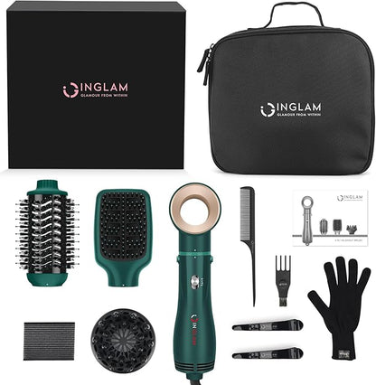 IG INGLAM Hair Dryer Brush, 4-in-1 Detachable Blow Dryer Brush, Ionic Diffuser - Image 8
