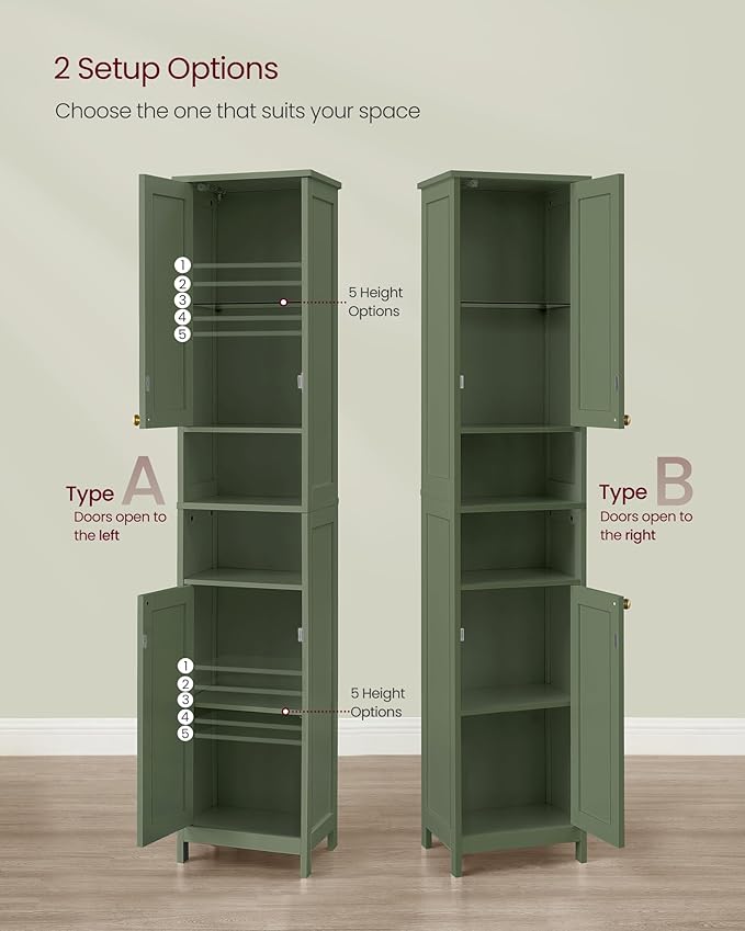 VASAGLE Tall Storage Cabinet - Image 3