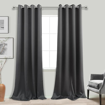 Slate Grey Curtains 108 Inches Long - Image 3