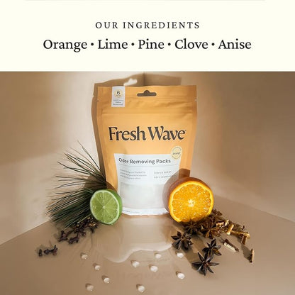 Fresh Wave Orange Odor Eliminating & Deodorizing Packs | Bag of 6 - Image 2