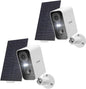 ieGeek Solar Security Cameras Wireless Outdoor, 2 Pack 2K WiFi Battery Camera by ieGeek