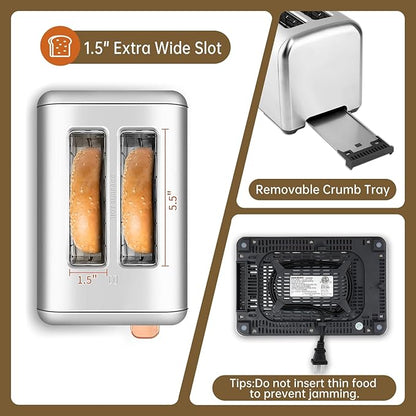 SEEDEEM Toaster 2 Slice, Real Touch Screen - Image 6