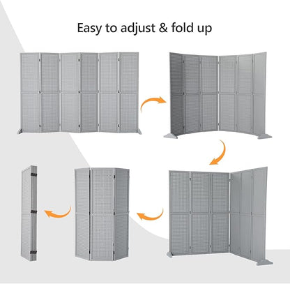 Bonnlo 4/6 Panel Pegboard Freestanding, 5 FT Portable Display Board Organizer - Image 3