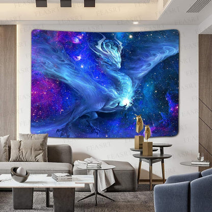 FEASRT Fantasy Dragon Tapestry Galaxy Tapestry Wall Art Decor for Bedroom Living Room Apartment Dorm Decorations Wall Hanging Tapestries 60x40 Inch GTLSAY1453