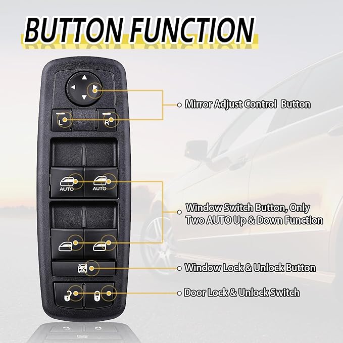 Vurkcy Driver Side Power Window Switch Door Lock Control Button Compatible - Image 4