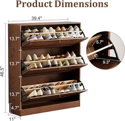 KungFuWood Soild Wood Shoe Storage Cabinet - Image 3