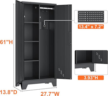 Storage Cabinet 61" H, Metal Outdoor Sheds - Image 3