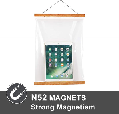 WITCOLOR 2 Pack Magnetic Poster Hanger Frame, 8x10 8x12 8x20 Poster Frames Wood Wooden Magnet Hanging Kit for Walls Print Poster Canvas Artwork Diamond Painting