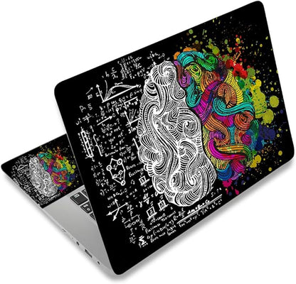 Laptop Skin Sticker Decal, Decorative Waterproof, Left & Right Brain by ToLuLu