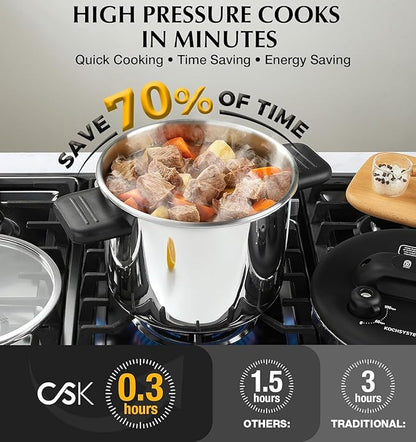KOCH SYSTEME CS Stainless Steel Pressure Cooker 8.5QT, Olla de Presion - Image 3