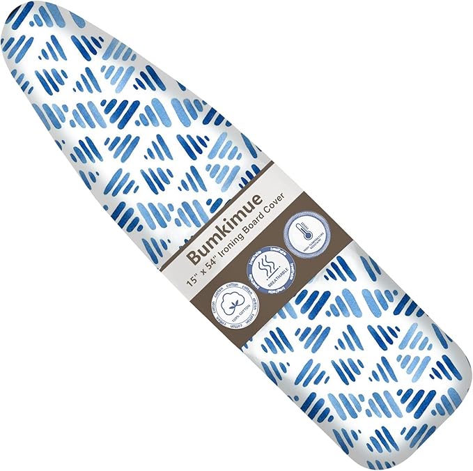 Bumkimue Ironing Board Cover and Pad, Standard Size 15x54 Inches, Heavy Duty by Bumkimue