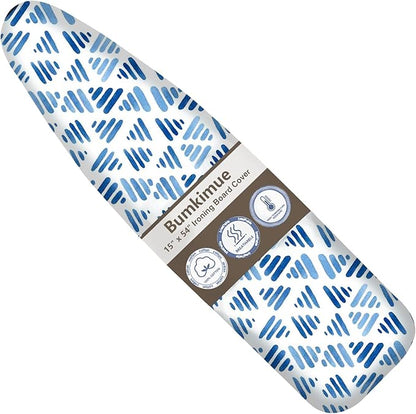 Bumkimue Ironing Board Cover and Pad, Standard Size 15x54 Inches, Heavy Duty by Bumkimue