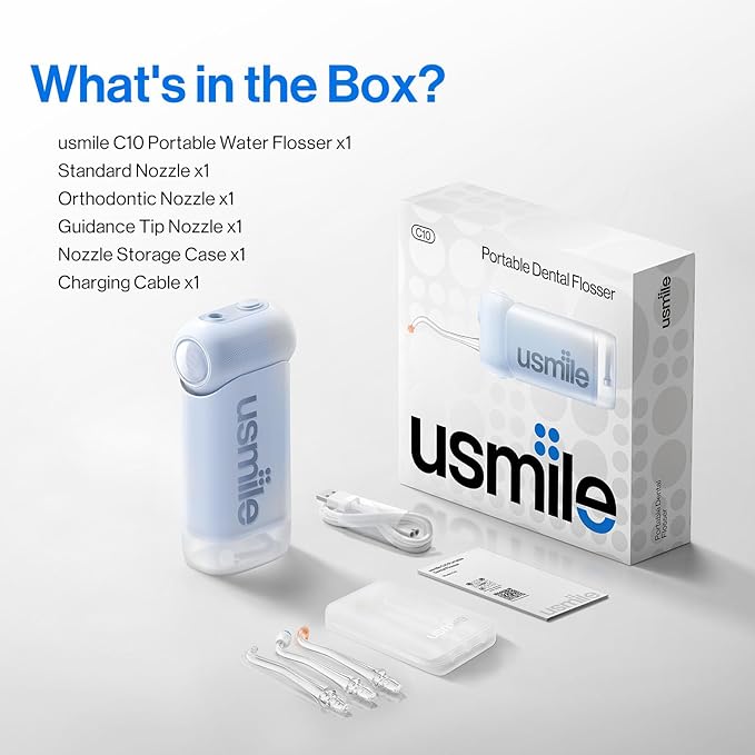 usmile C10 Portable Water Flosser – Travel-Friendly, 95-Day Battery, 4 Modes - Image 7