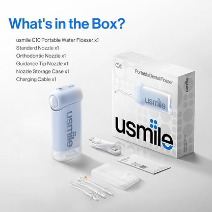 usmile C10 Portable Water Flosser – Travel-Friendly, 95-Day Battery, 4 Modes - Image 7