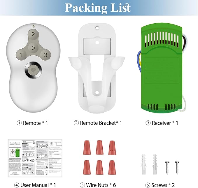 Universal Ceiling Fan Remote Control Kit, Replacement - Image 8
