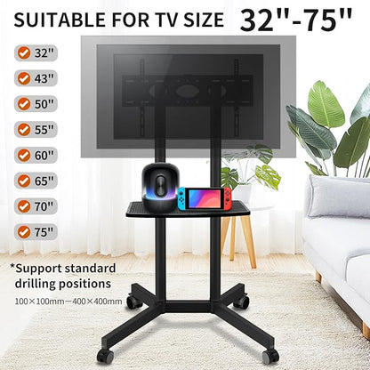 Solid Grace Rolling TV Stand - Image 3