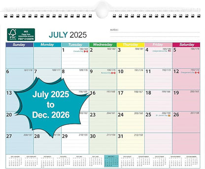 BOCT Wall Calendar 2025-2026 by Tobringfamiliescloser