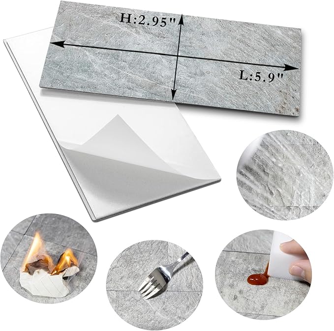AULIGET 100 Piece Mountain Rock Peel and Stick Backsplash Wall Tiles, Laundry - Image 5