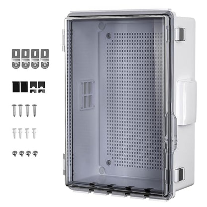 ABS Electrical Junction Box, Ventilated Design, Cable Grommets, IP65 Waterproof by ANIMACYN