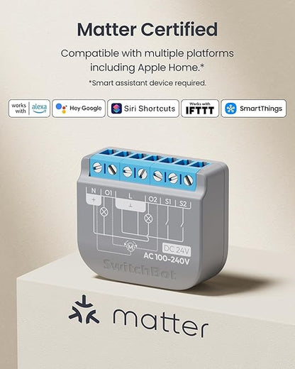 SwitchBot Smart Relay Switch 2PM, Power Metering, Dual Light Control, Built-in - Image 3