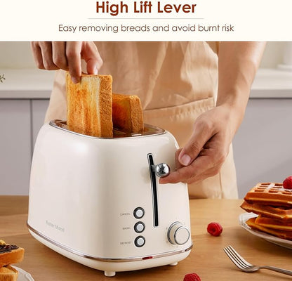 Roter Mond 2 Slice Toaster Retro Stainless Steel - Image 4