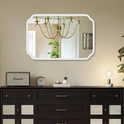 White Bathroom Mirror for Wall 20×30 Inch - Image 3