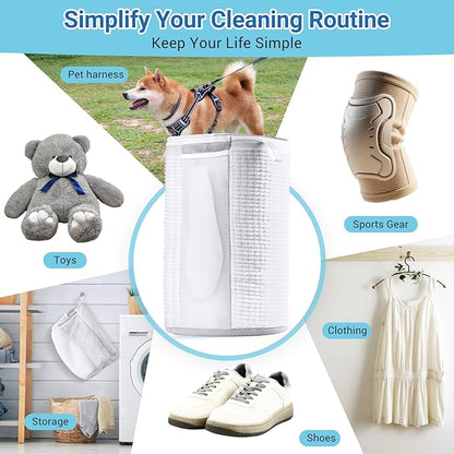 Teletrogy Large Shoe Bag for Washing Machine, Two-Zone Design, 2 Mesh Pockets - Image 7