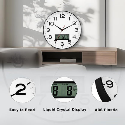 AKCISOT Wall Clock 12 Inch, Non-Ticking Silent Battery Operated Analog - Image 3