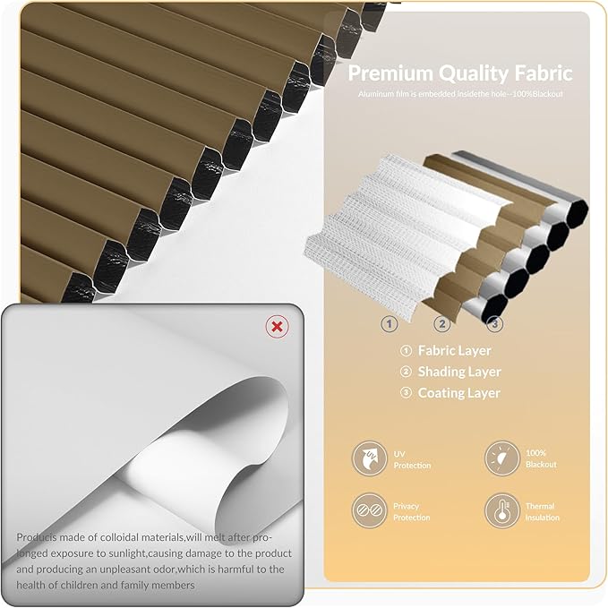 Boolegon No Drill Motorized Cellular Blinds - Image 5
