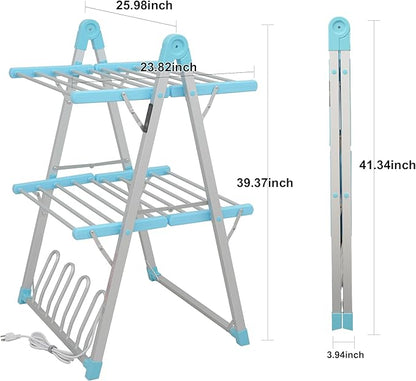 SHARNDY Electric Heated Clothes Drying Rack, Foldable Heated Garment Dryer - Image 4