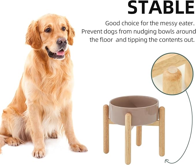 Ceramic 8.2inch Raised Dog Bowl - Image 6