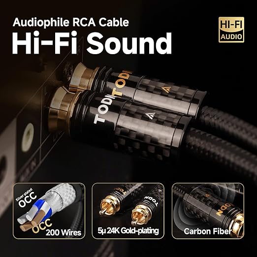 TODN Audiophile RCA Cables - Image 4