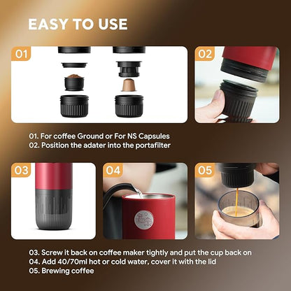 Portable Espresso Machine, Travel Coffee Maker - Image 6