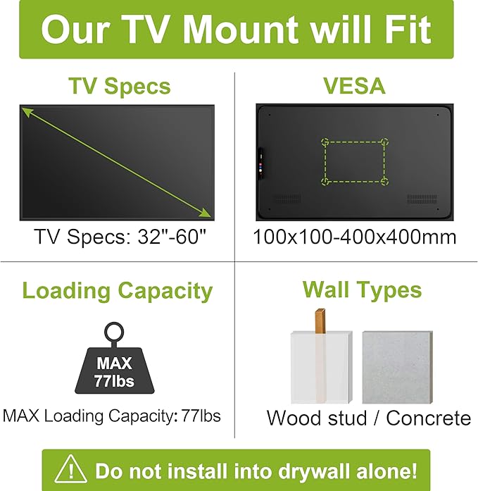 USX MOUNT Full Motion TV Wall Mount Bracket - Image 4