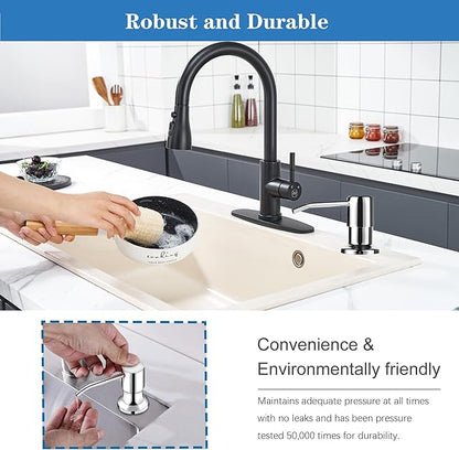 Soap Dispenser for Kitchen Dish Sink Built in Soap Dispenser Pump Chrome - Image 4