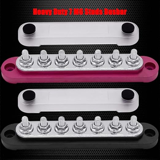 7 x M6 Studs Power Distribution Block Bus Bar 12V, Ampper 5.9" HD 150A Marine - Image 3