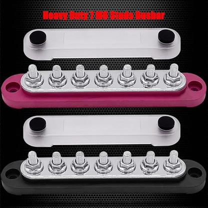 7 x M6 Studs Power Distribution Block Bus Bar 12V, Ampper 5.9" HD 150A Marine - Image 3