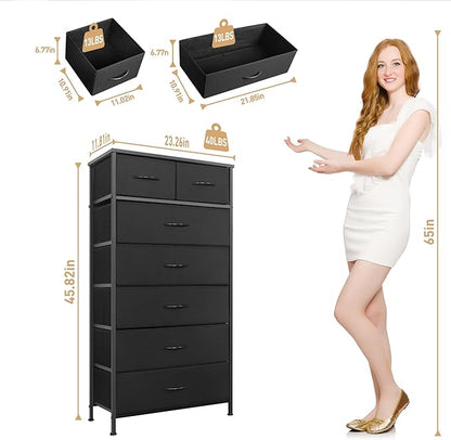 Mifuro Tall Dresser for Bedroom, Vertical Storage Organizer Tower - Image 3